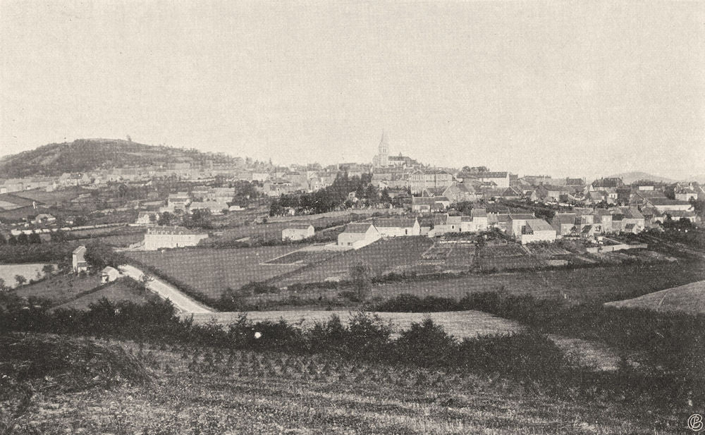 NIÈVRE. Château- Chinon- Vue générale 1905 old antique vintage print picture